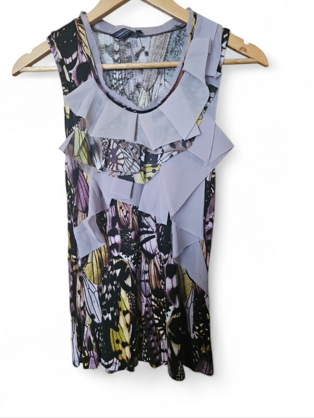 ONE SEPTEMBER / ANTHROPOLOGIE Mixed Media Boho Butterfly Tank - Small